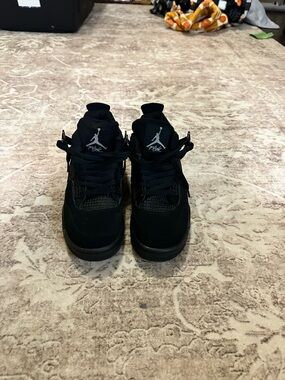 Jordan Men's Black High-Top Sneakers with White Jumpman ( black cat)